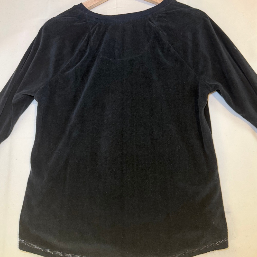 Disney Nightmare Before Christmas Jack Skellington Velour Henley Top Black S - Picture 6 of 6